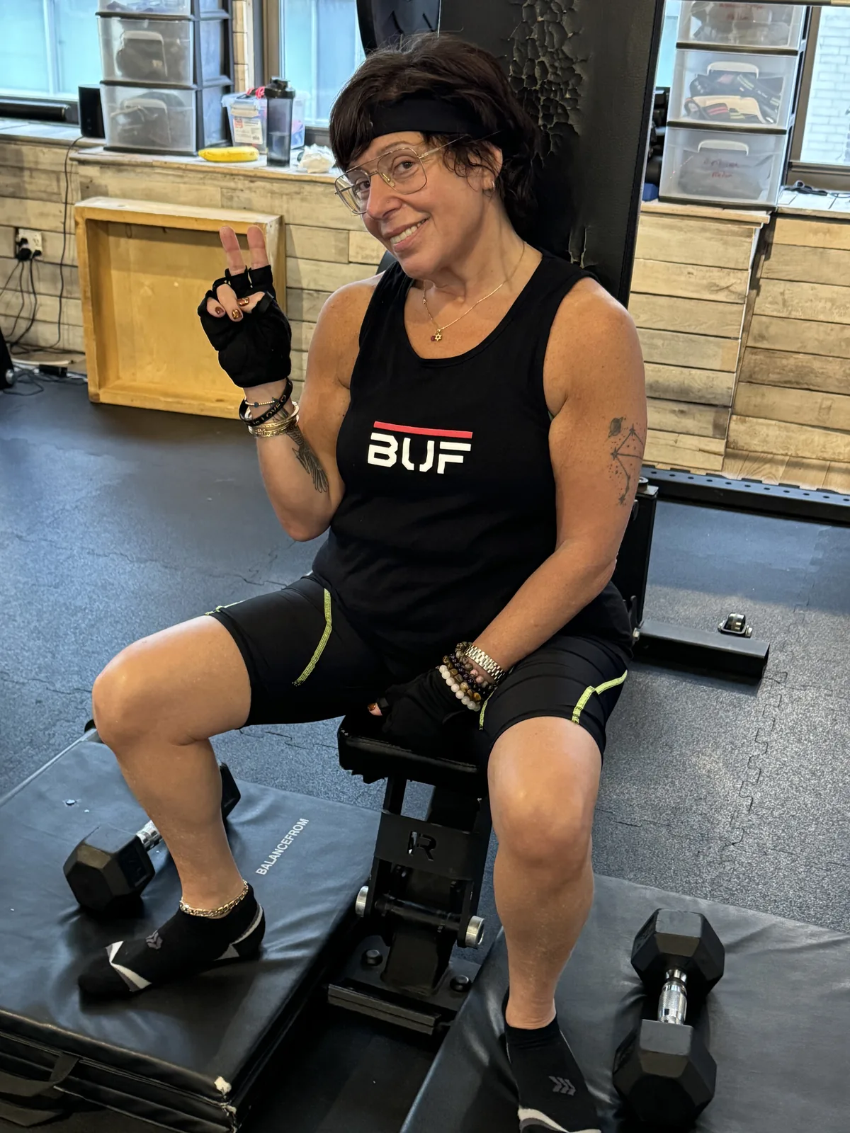 Personal training for seniors NYC — BUF Over 50 client mid-workout at the Midtown Manhattan studio